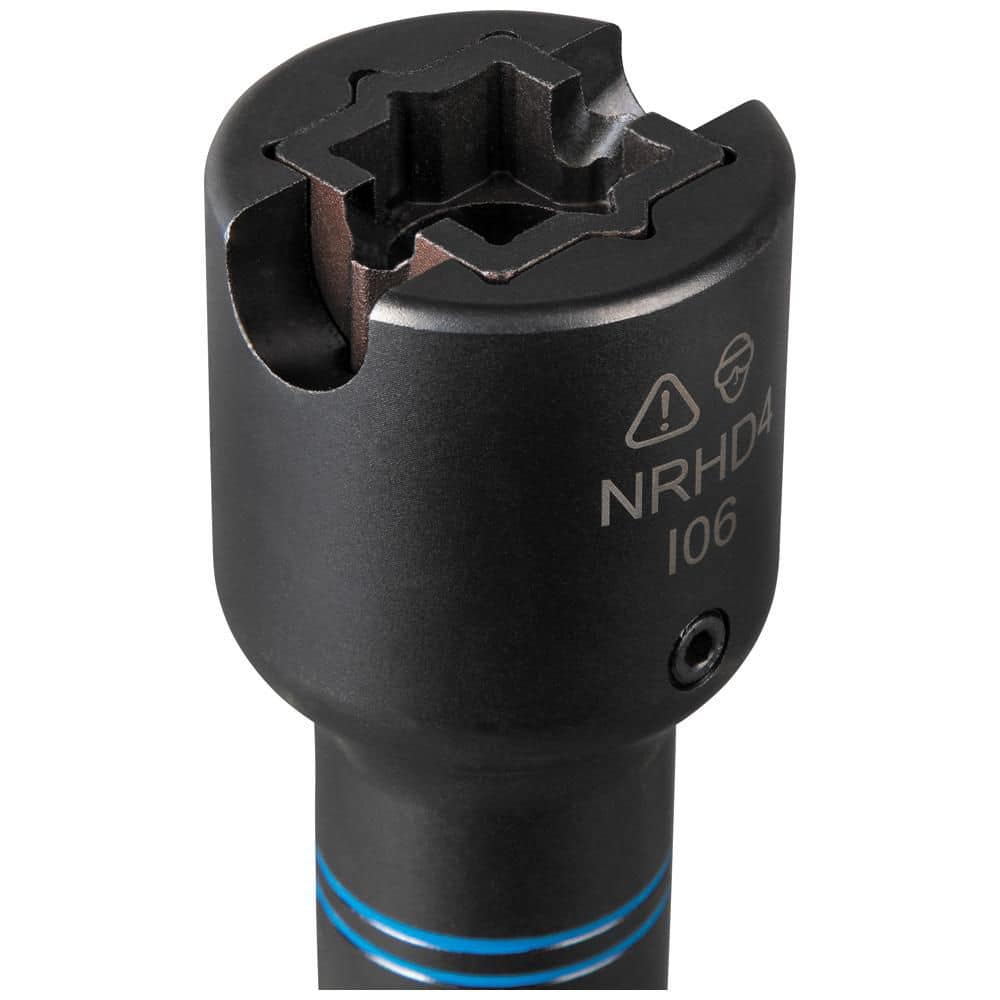 Klein Tools NRHD4 1/2 in. Square Drive 4-in-1 Square Impact Socket with 7/16 in. Hex Quick-Change Adapter