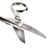 Klein Tools Electrician’s Scissors with Stripping Notches, Nickel-Plated, 1.875 in Blade (Model 21007)