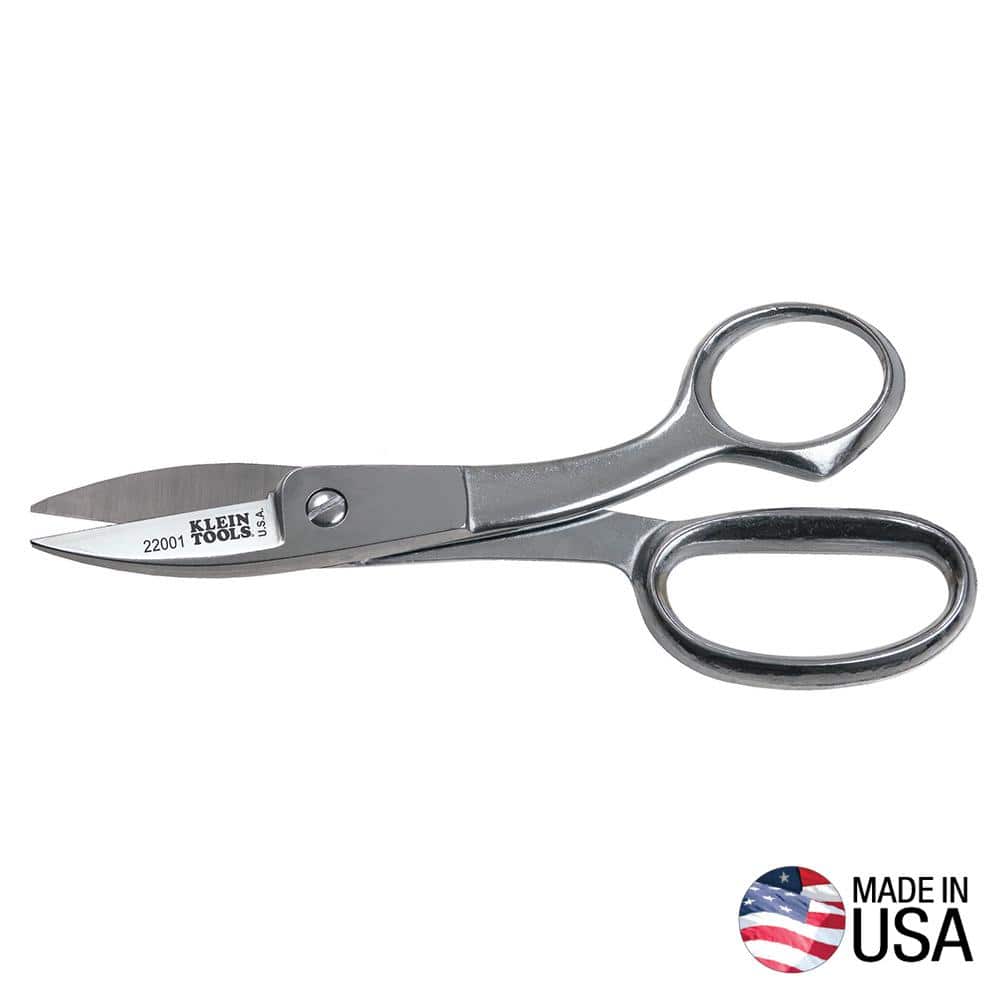 Klein Tools Broad Blade Utility Shears, 2 in. Serrated Blade, Model 22001