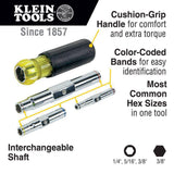 Klein Tools 3‑Piece Multi‑Bit Screwdriver and Nut Driver Set, Model 85513