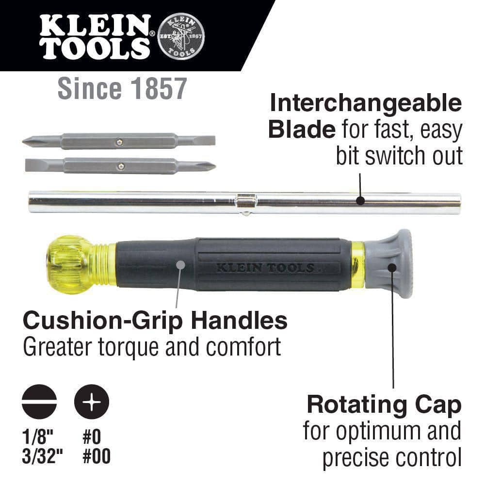 Klein Tools 3‑Piece Multi‑Bit Screwdriver and Nut Driver Set, Model 85513