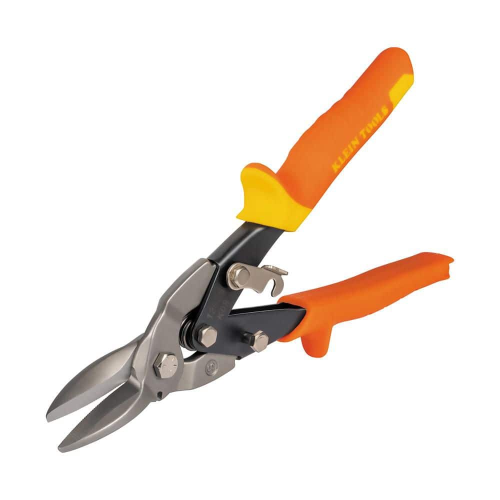 Klein Tools 1202SR Straight-Cutting Aviation Snips with Wire Cutter, 1.5 in Blade