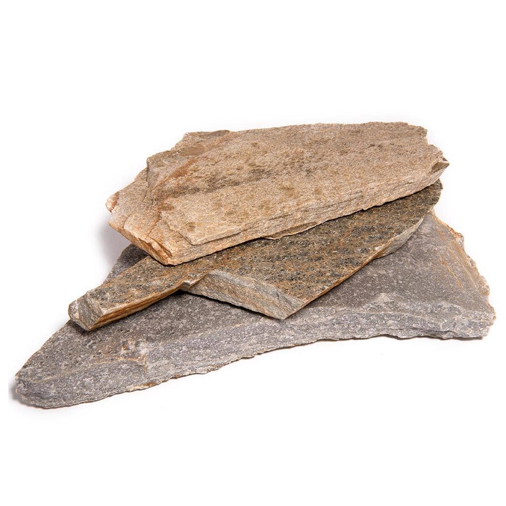 Southwest Boulder & Stone 14 in. x 12 in. x 2 in. 60 sq. ft. Klondike Gold Natural Flagstone for Landscape, Gardens and Pathways