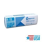 Knauf Insulation EcoBatt R-19 Unfaced Fiberglass Insulation Batts, 6.25 in x 15.25 in x 94 in, 99.55 sq ft
