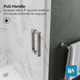 Kobiworks Serenity 60 in. W x 79 in. H Single Sliding Frameless Shower Door in Chrome with 3/8 in. Clear Glass