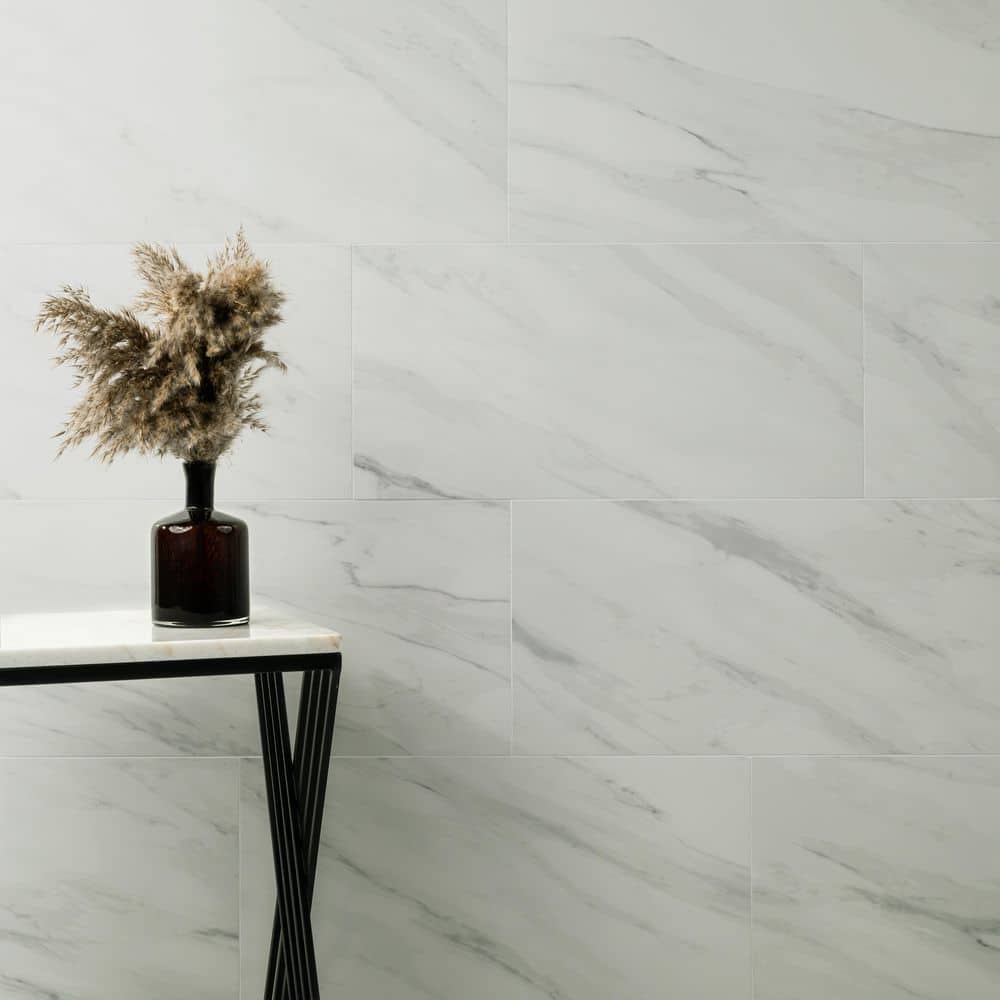 MSI Kolasus White 12 in. x 24 in. Matte Porcelain Floor and Wall Tile (16 sq. ft. / Case)