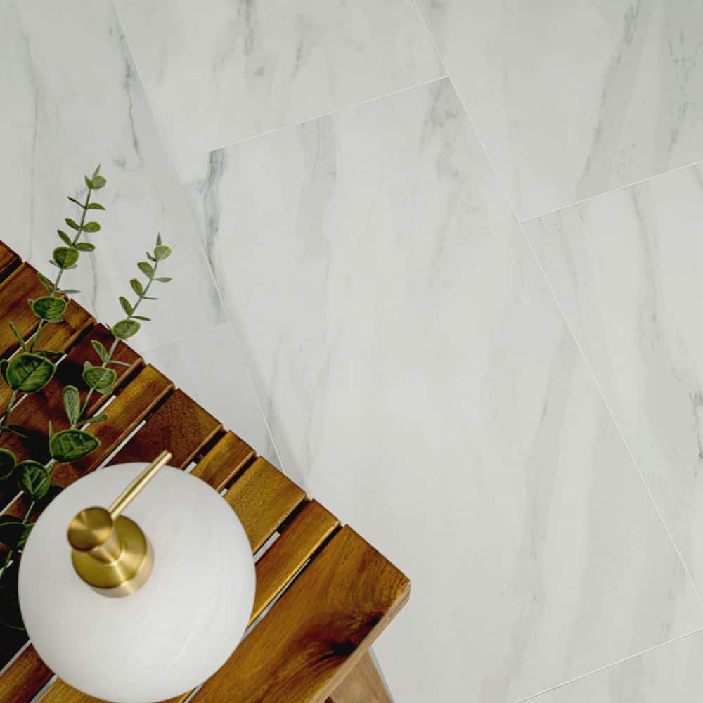 MSI Kolasus White 12 in. x 24 in. Matte Porcelain Floor and Wall Tile (16 sq. ft. / Case)