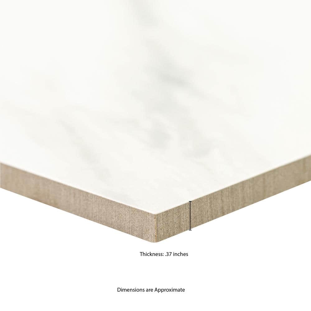 MSI Kolasus White 12 in. x 24 in. Polished Porcelain Floor and Wall Tile (16 sq. ft./case)
