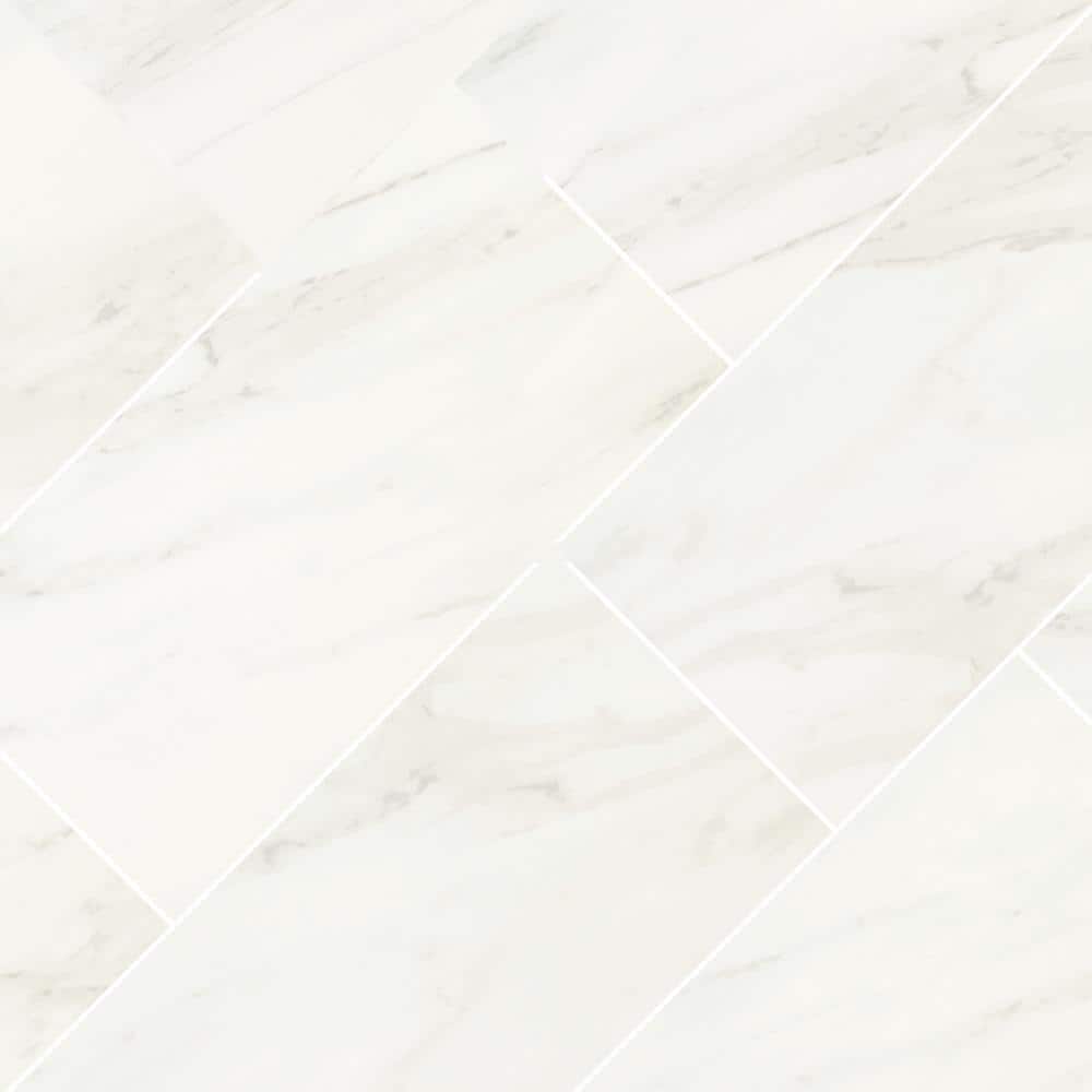 MSI Kolasus White 12 in. x 24 in. Polished Porcelain Floor and Wall Tile (16 sq. ft./case)