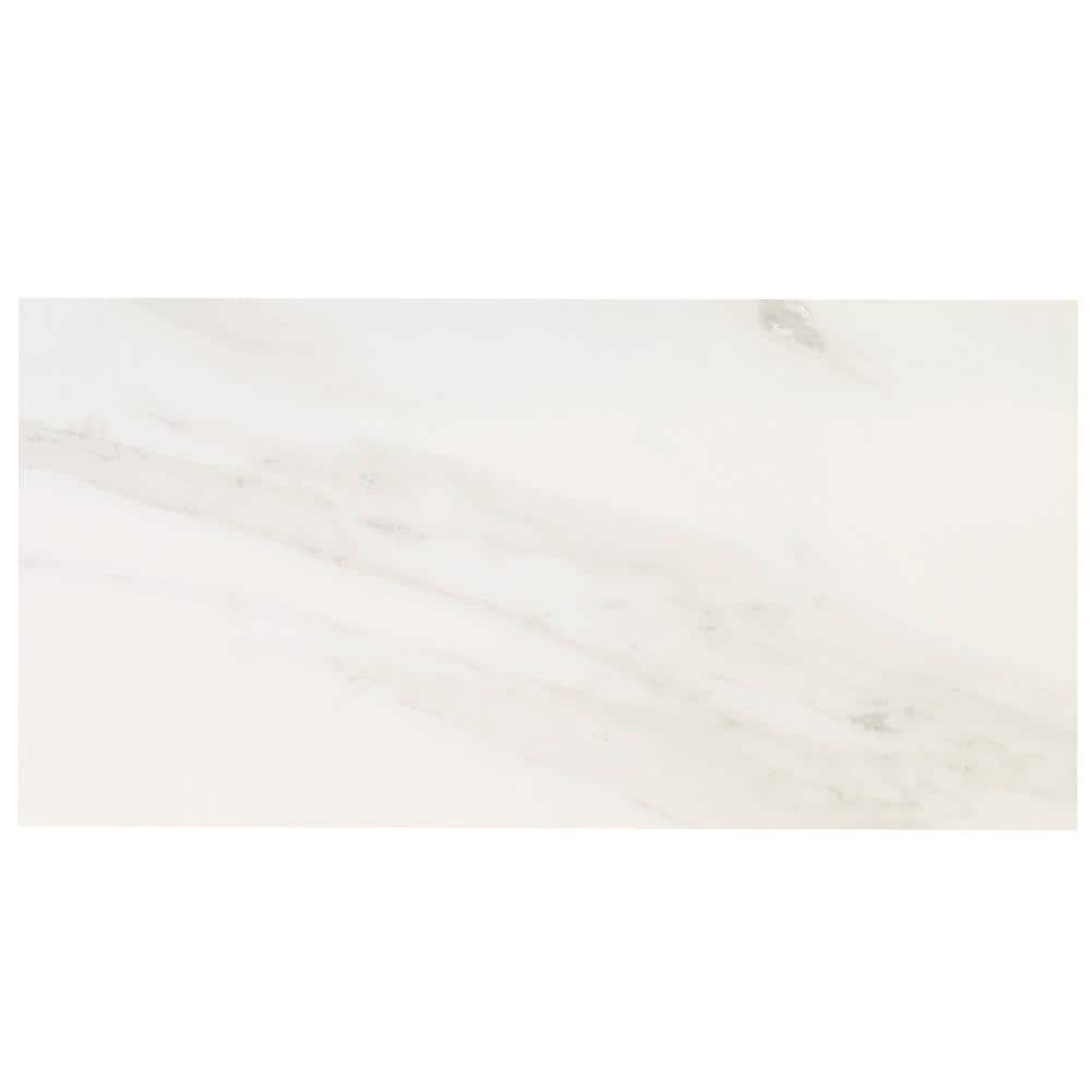 MSI Kolasus White 12 in. x 24 in. Polished Porcelain Floor and Wall Tile (16 sq. ft./case)