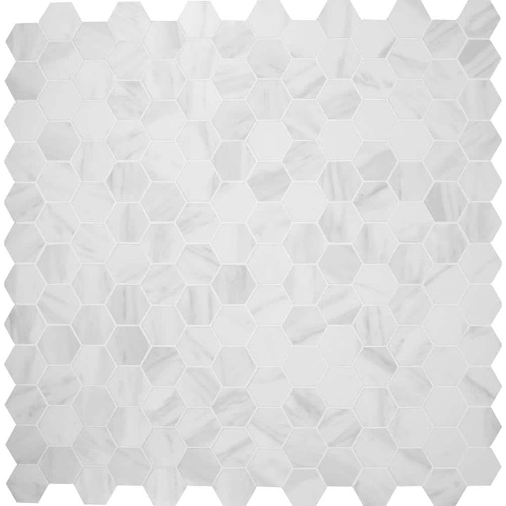 MSI Kolasus White Hexagon 12 in. x 12 in. x 10mm Matte Porcelain Mesh-Mounted Mosaic Tile (8 sq. ft. / Case)