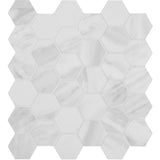 MSI Kolasus White Hexagon 12 in. x 12 in. x 10mm Matte Porcelain Mesh-Mounted Mosaic Tile (8 sq. ft. / case)