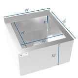 Koolmore Commercial Floor Mop Sink 18-Gauge Stainless Steel with Wall-Mount Clip