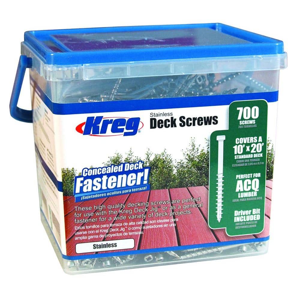 Kreg #8 x 2 in. KTX Square Drive Pan Head Stainless-Steel Deck Screws (700-Pack)