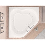 Universal Tubs Beryl 5 ft. Acrylic Corner Drop-in Air Bathtub in White (60 x 60 in.)