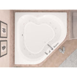 Universal Tubs Beryl 5 ft. Acrylic Corner Drop-in Whirlpool & Air Bathtub in White (60 x 60 in.)