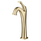 Kraus Arlo Brushed Gold 1-Handle Single Hole WaterSense Bathroom Sink Faucet with Drain