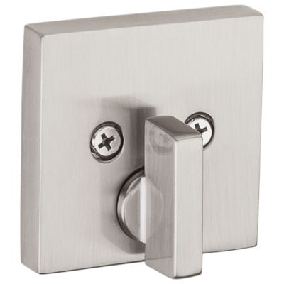Kwikset Downtown Low Profile Square Single Cylinder Deadbolt, Satin Nickel, SmartKey Security