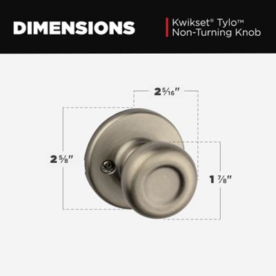 Kwikset Tylo Satin Nickel Dummy Knob – Universal Handing