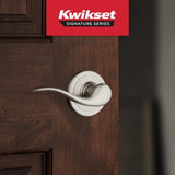 Kwikset Tustin Satin Nickel Passage Hall/Closet Door Lever with Microban Antimicrobial Technology