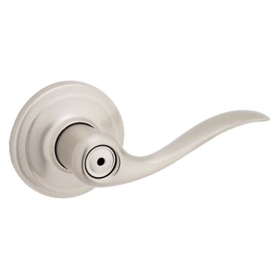 Tustin Satin Nickel Privacy Bed/Bath Door Lever Featuring Microban Antimicrobial Technology