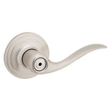 Tustin Satin Nickel Privacy Bed/Bath Door Lever Featuring Microban Antimicrobial Technology
