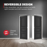 Kwikset Tustin Matte Black Privacy Bed/Bath Door Lever with Microban Antimicrobial Technology
