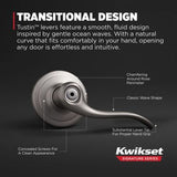 Tustin Satin Nickel Privacy Bed/Bath Door Lever Featuring Microban Antimicrobial Technology