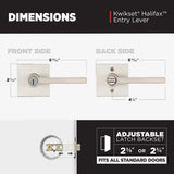 Kwikset Halifax Square Polished Chrome Entry Door Lever with SmartKey Security