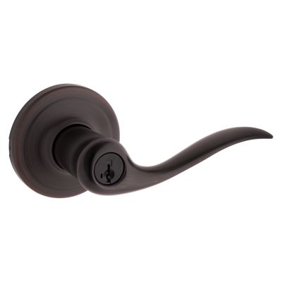 Kwikset Tustin Lever Keyed Entry with SmartKey Security, Venetian Bronze, ANSI/BHMA Grade 2, Adjustable 1-3/8" to 1-3/4" Door Thickness
