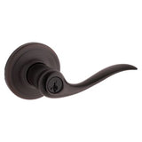 Tustin Venetian Bronze Exterior Entry Door Lever featuring SmartKey Security