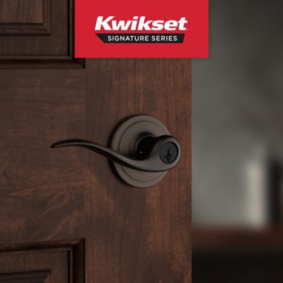 Kwikset Tustin Lever Venetian Bronze Keyed Entry with SmartKey Security