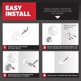 Kwikset Tustin Satin Nickel Right-Handed Half-Dummy Door Lever with Microban Antimicrobial Technology
