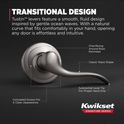 Kwikset Tustin Satin Nickel Right-Handed Non-Turning Dummy Lever