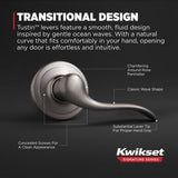 Kwikset Tustin Satin Nickel Right-Handed Half-Dummy Door Lever with Microban Antimicrobial Technology