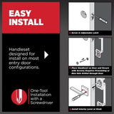 Kwikset San Clemente Matte Black Handleset with Halifax Square Lever, Microban Antimicrobial Technology
