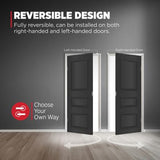 Kwikset San Clemente Matte Black Door Handleset with Halifax Square Lever, Microban Antimicrobial Technology