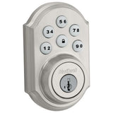 SmartCode 909 Satin Nickel Single Cylinder Electronic Deadbolt Featuring SmartKey Security