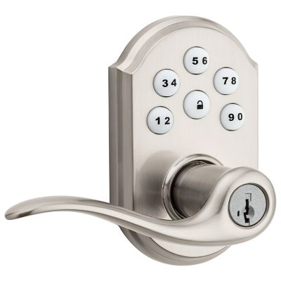 Kwikset 912 SmartCode Electronic Tustin Lever with Z-Wave Technology – Satin Nickel, SmartKey Security