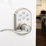 Kwikset 912 SmartCode Electronic Tustin Lever with Z-Wave Technology – Satin Nickel, SmartKey Security