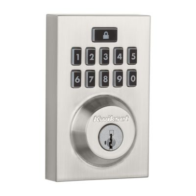 SmartCode 913 Contemporary Venetian Bronze Single Cylinder Electronic Deadbolt with Halifax Hall/Closet Lever