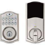 Kwikset 914 Signature 2nd Gen Traditional Satin Nickel Single Cylinder Electronic Deadbolt with SmartKey & Home Connect (Zigbee)