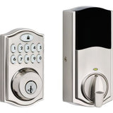 Kwikset 914 Signature 2nd Gen Traditional Satin Nickel Single Cylinder Electronic Deadbolt with SmartKey & Home Connect (Zigbee)