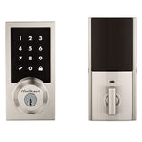 Kwikset SmartCode 916 Z-Wave Touchscreen Contemporary Single-Cylinder Electronic Deadbolt, Satin Nickel, with SmartKey Security