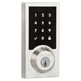 Kwikset SmartCode 916 Z-Wave Touchscreen Contemporary Single-Cylinder Electronic Deadbolt, Satin Nickel, with SmartKey Security