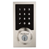 Kwikset SmartCode 916 Z-Wave Touchscreen Contemporary Single-Cylinder Electronic Deadbolt, Satin Nickel, with SmartKey Security