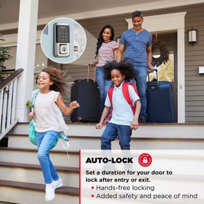 HALO Venetian Bronze Electronic Smart Lock Deadbolt with SmartKey Security, Touchscreen & Built-In Wi‑Fi + Halifax Lever