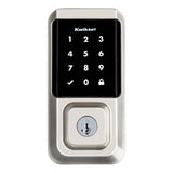 Kwikset Halo Touchscreen Wi‑Fi Smart Lock Deadbolt with SmartKey Security, Satin Nickel, Includes Halifax Lever