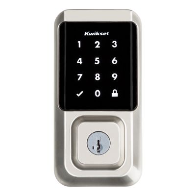 Kwikset HALO Touchscreen Wi-Fi Smart Lock Deadbolt with SmartKey Security – Satin Nickel + San Clemente Handleset