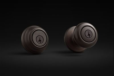 Kwikset SmartKey Juno Venetian Bronze Knob & Single Cylinder Deadbolt, ANSI/BHMA Grade 2, KW1, 1-3/4 in.